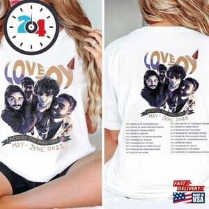 Across The Pond Tour Shirt Lovejoy Concert T-Shirt 2 Sided